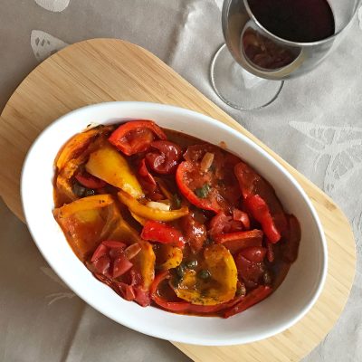 Bell Peppers with Tomatoes and Capers