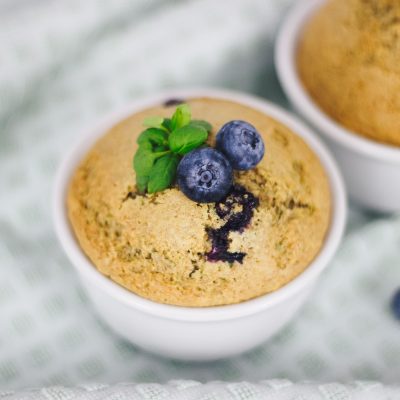 Blueberry Basil Muffins