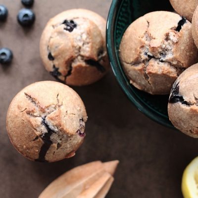 Buckwheat Blueberry and Coconut Muffins