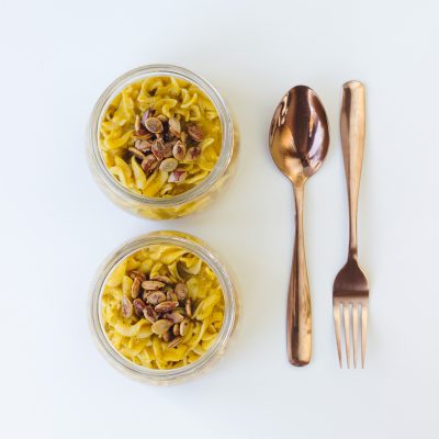 Chickpea Pasta with Roasted Pumpkin
