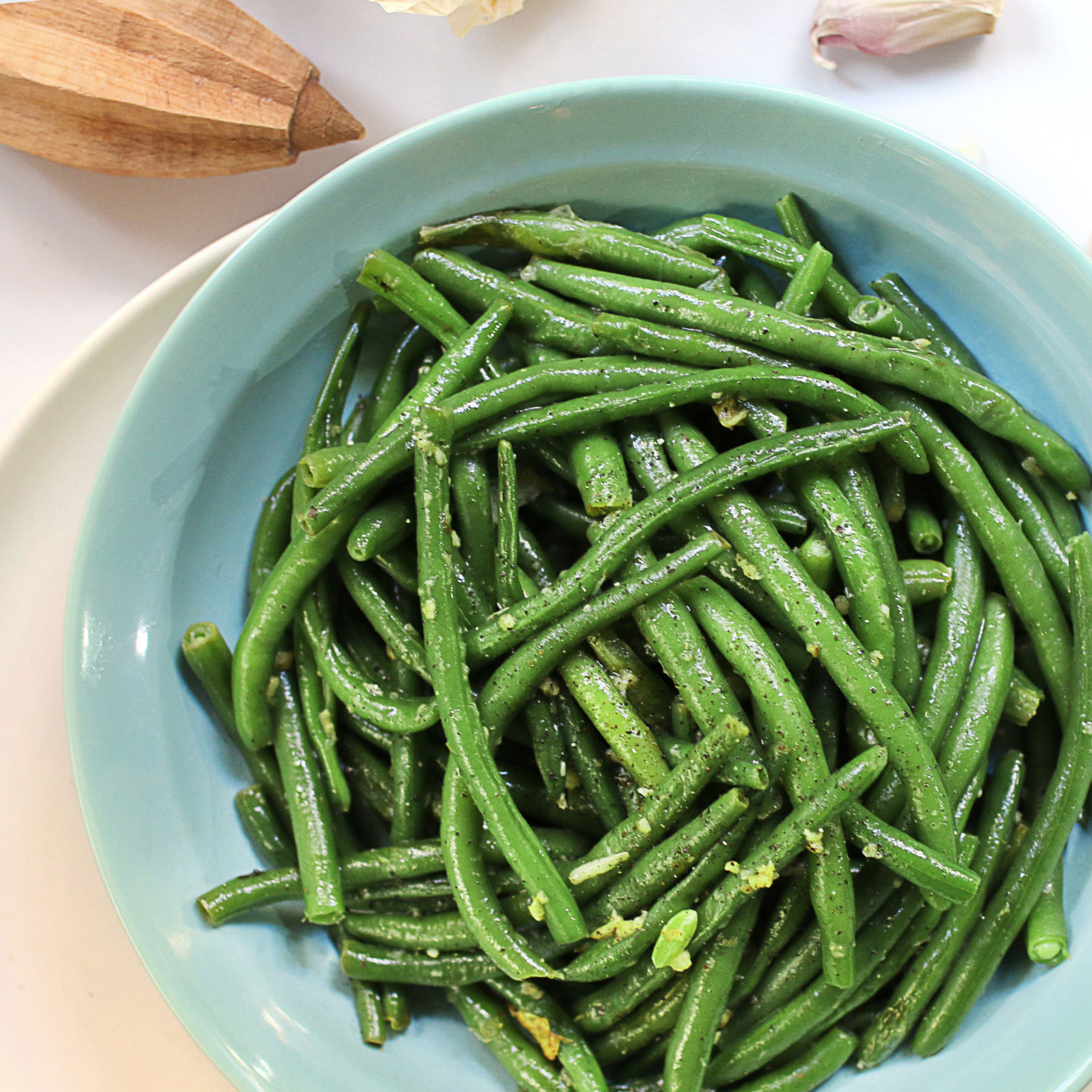 Garlic Green Beans with Lemon Free 7 Day Vegan Meal Plan Veahero