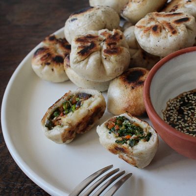 Kale and Mushroom Dumplings