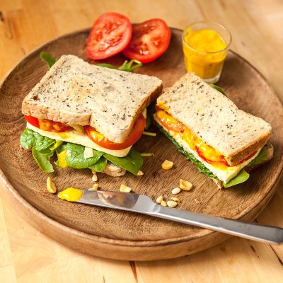 Mango Curry Tofu Sandwich