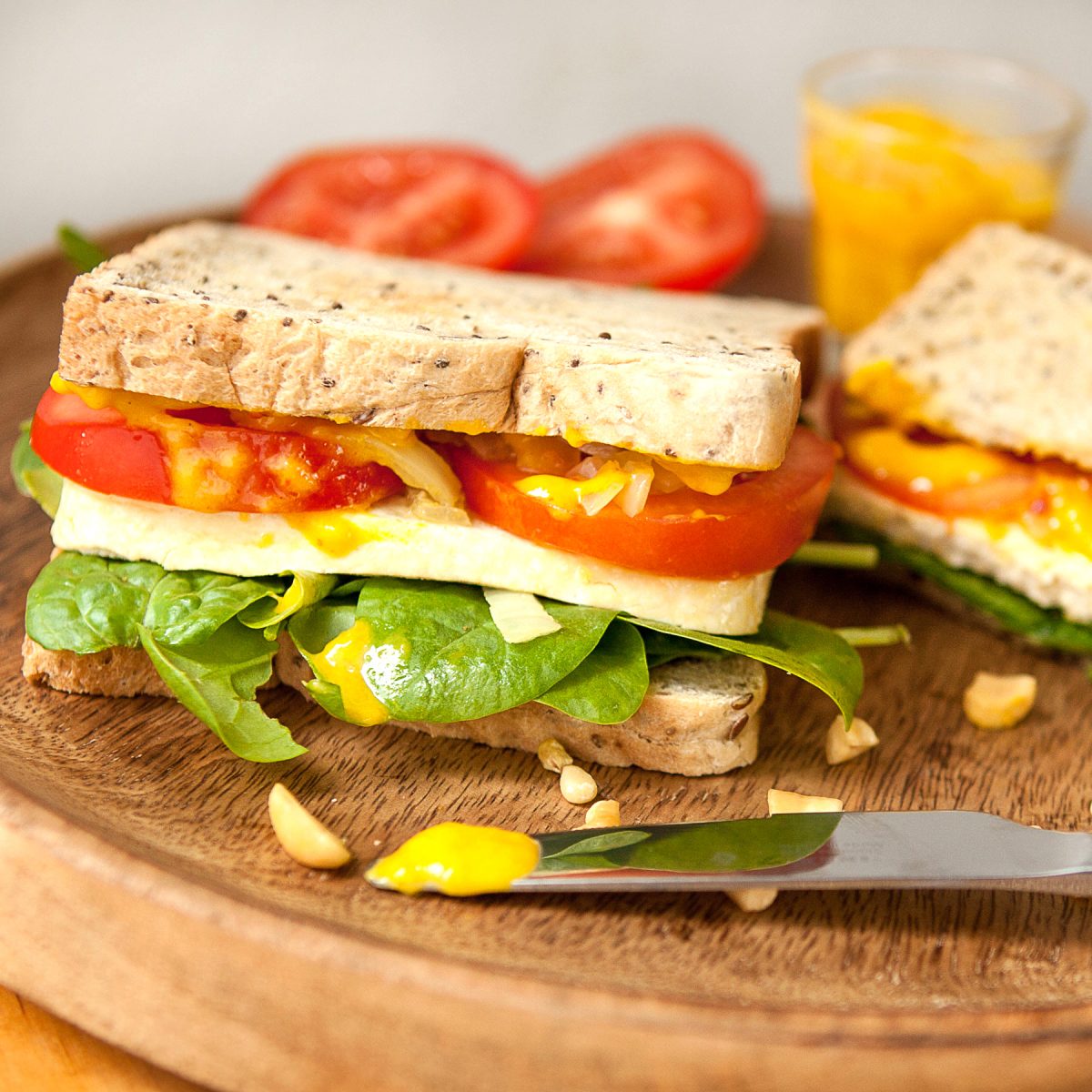 Mango Curry Tofu Sandwich Free 7 Day Vegan Meal Plan Veahero