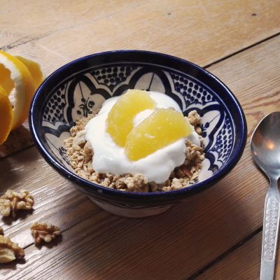 Mixed Muesli and Orange Bowl