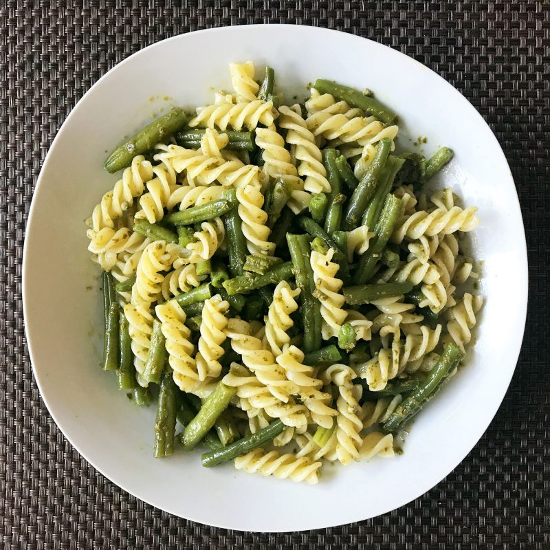 Pesto Pasta with Green Beans Free Vegan Meal Planning Veahero