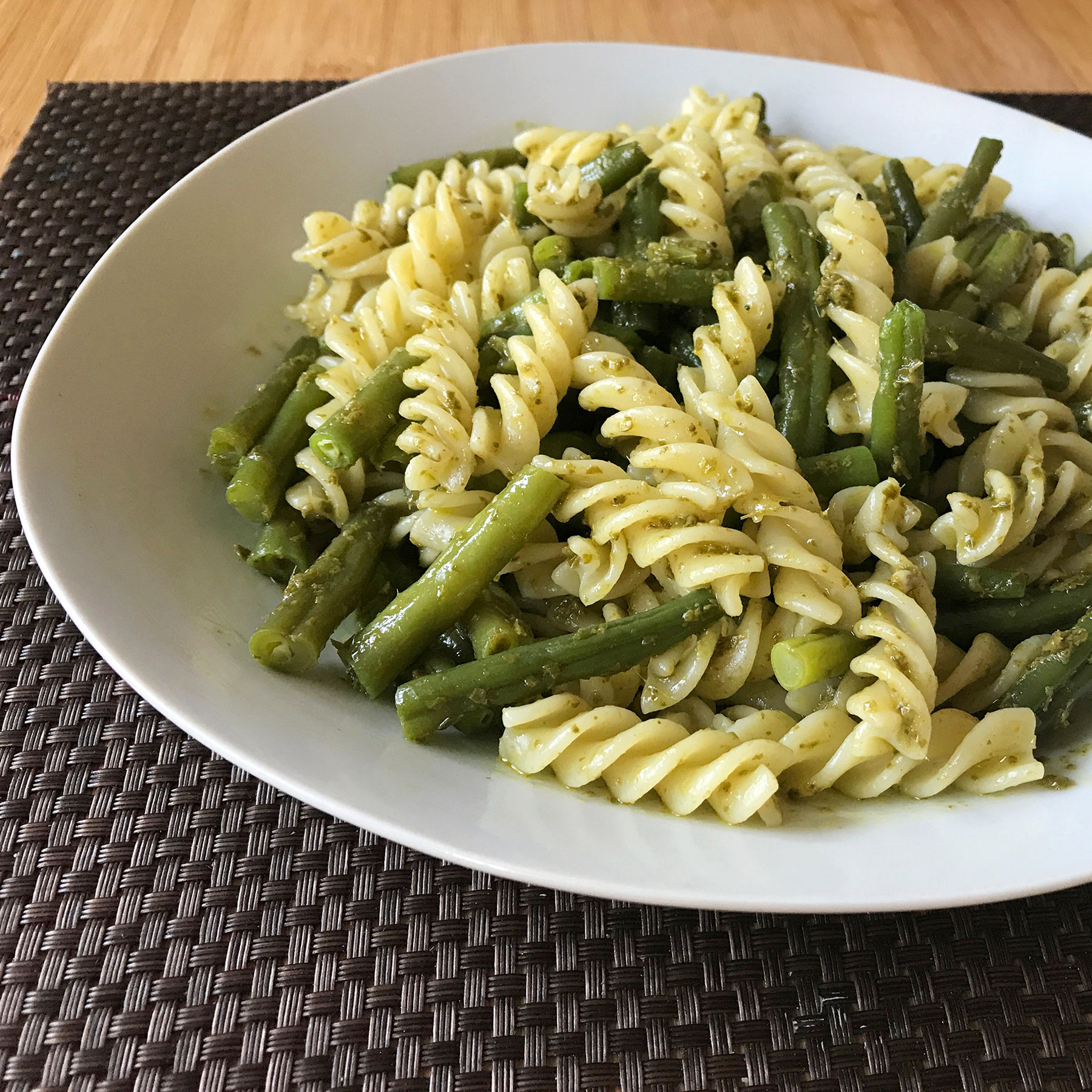 Pesto Pasta with Green Beans Free Vegan Meal Planning Veahero