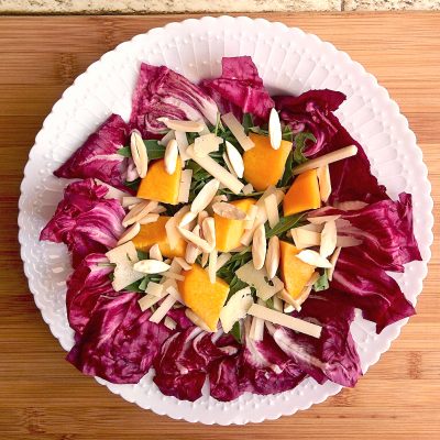 Radicchio Peach Salad with Almonds