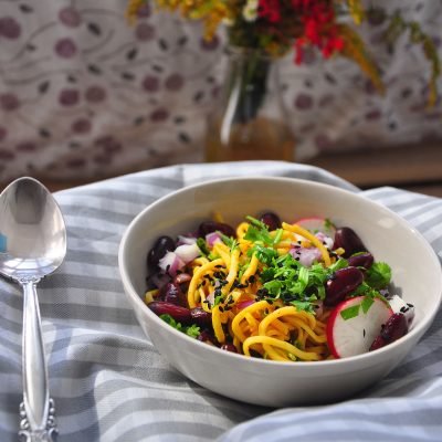 Radish and Bean Noodle Salad