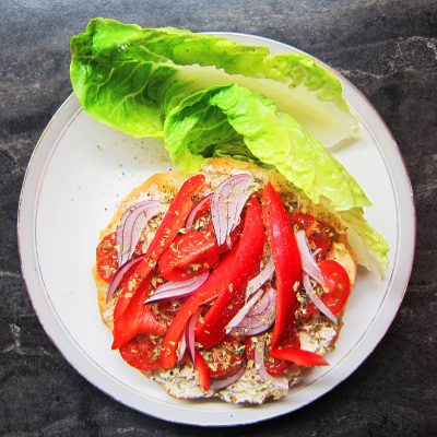 Red Pepper and Feta Toast