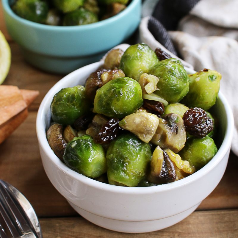 Brussels Sprout and Garlic Mushrooms Free Vegan Meal Plans Veahero