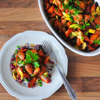 Roasted Courgette and Carrot Salad