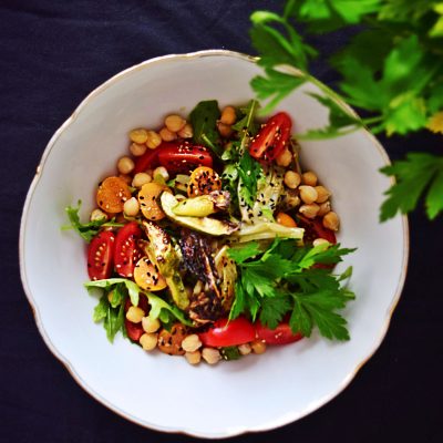 Roasted Vegetable and Chickpea Salad