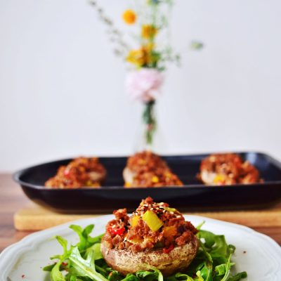 Soy Stuffed Mushrooms