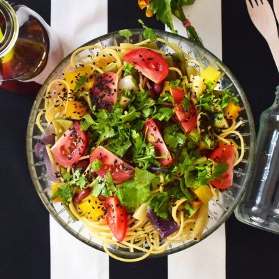 Spaghetti and Vegetable Salad