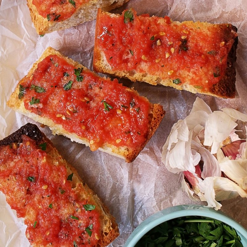 Pan Con Tomate (Spanish Toast) Free Vegan Meal Plan Veahero