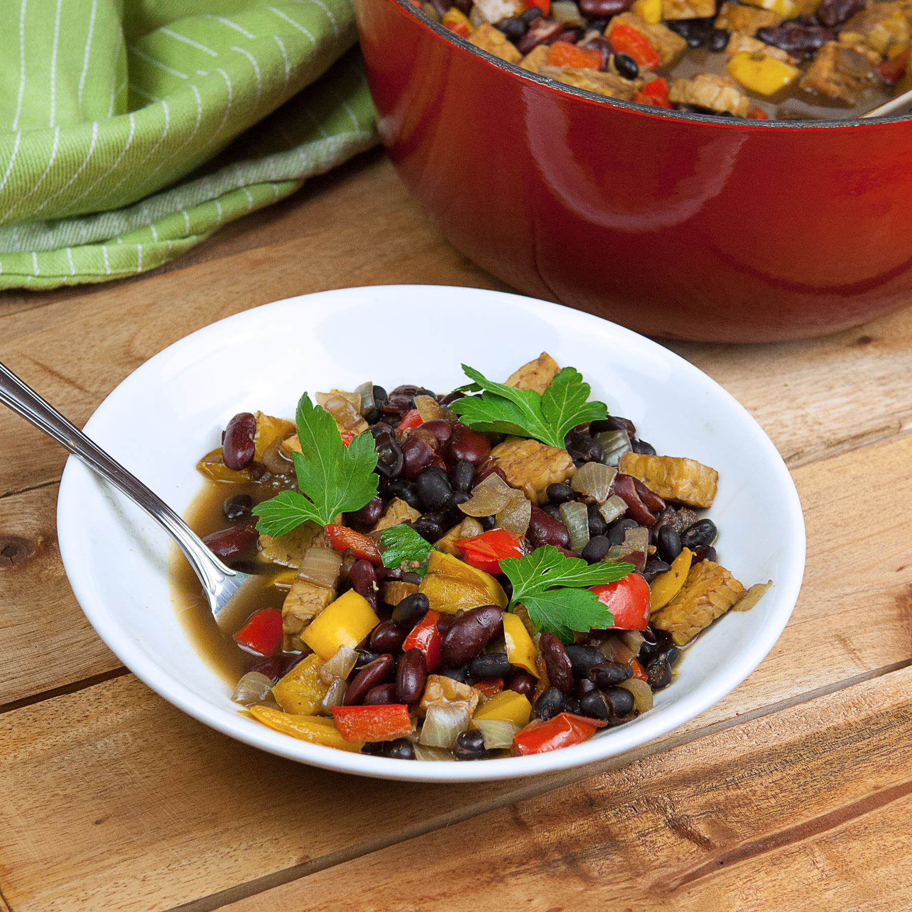 Spicy Smoked Tempeh Chili Free Vegan Meal Plans Veahero