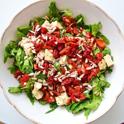 Tofu and Sun Dried Tomato Salad