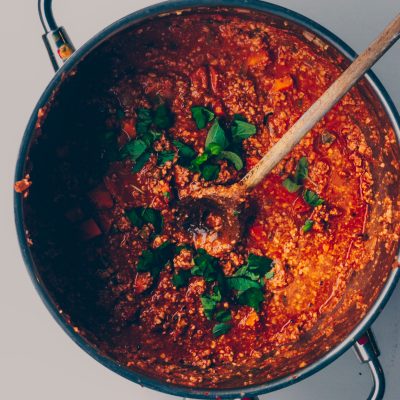 Vegan Tempeh Bolognese Sauce