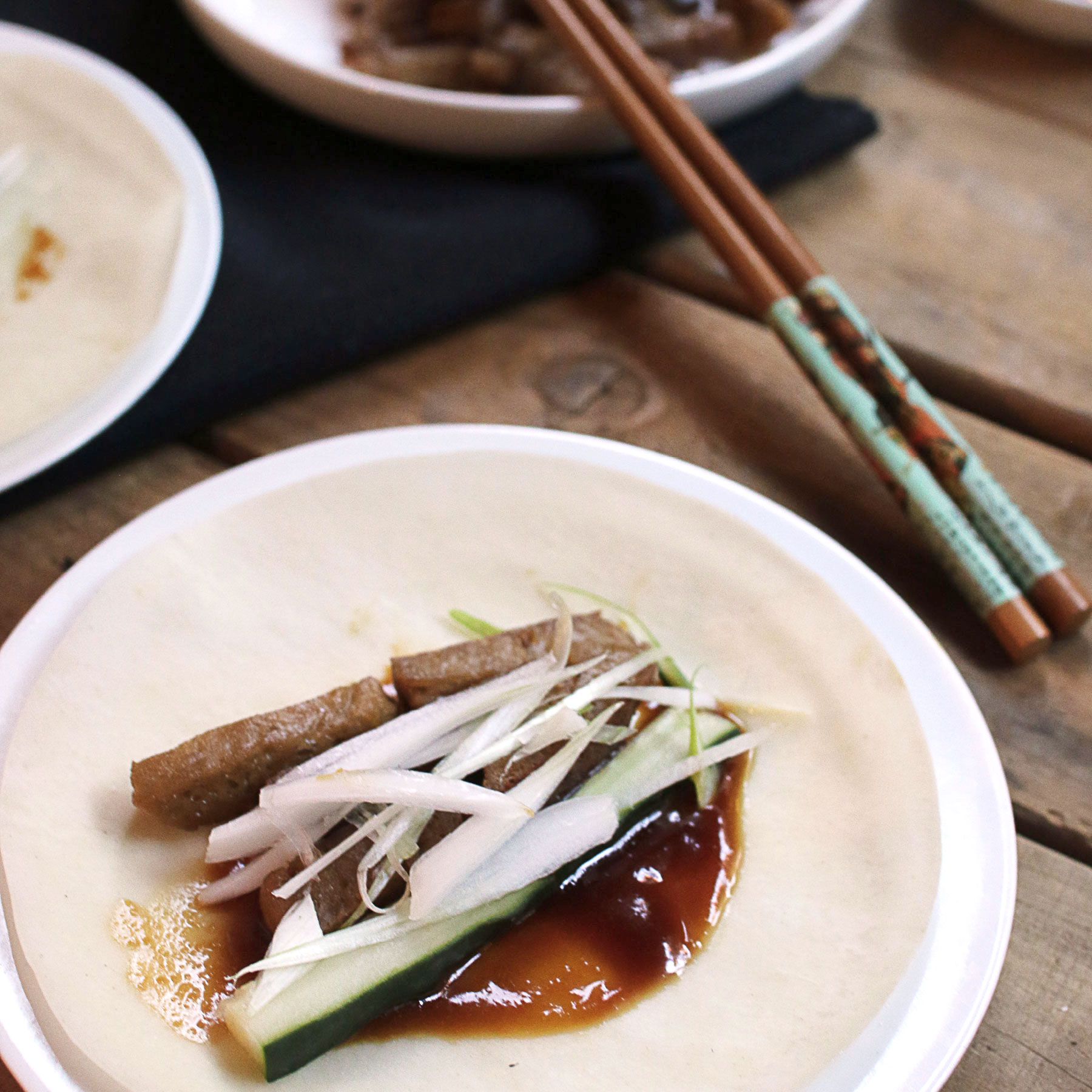 Vegan Peking Duck Pancakes | Free Custom Meal Plan | Veahero
