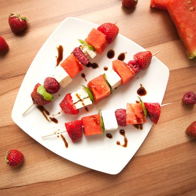 Watermelon and Feta Skewers