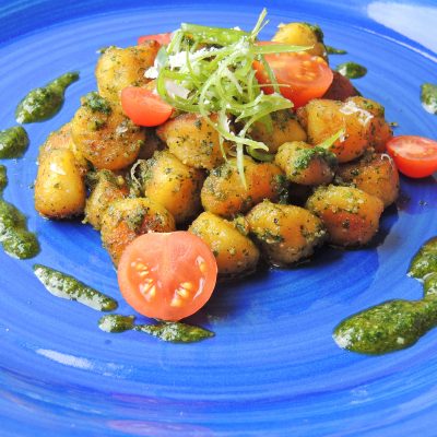 Brown Butter Gnocchi with Walnut Pesto