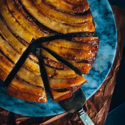 Upside Down Banana Cake