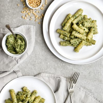 Rocket and Walnut Pesto Rigatoni