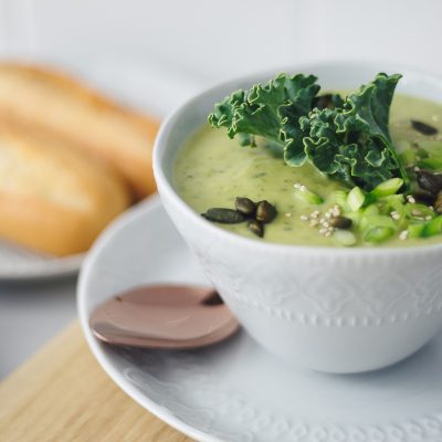 Spinach Broccoli and Kale Soup