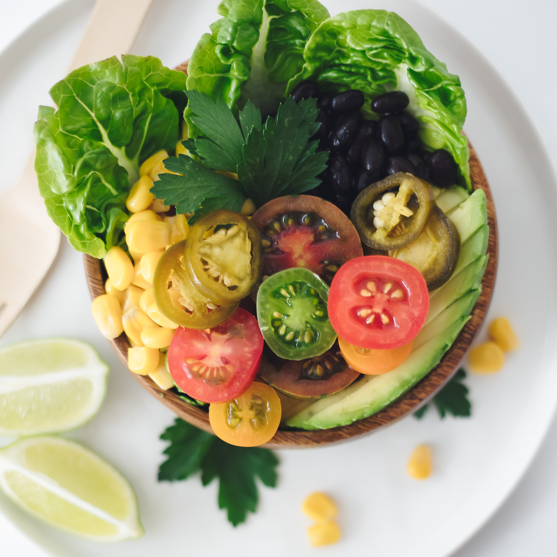 Mexican Salad Bowl with Lime Dressing Free Vegan Meal Plan Veahero