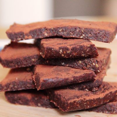 Raw Cocoa and Ginger Brownies