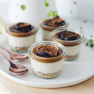 Fig Cheesecake with Salted Caramel