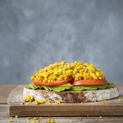 Scrambled Tofu with Avocado on Toast