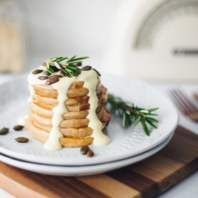 Smashed Butternut Pancakes with Rosemary