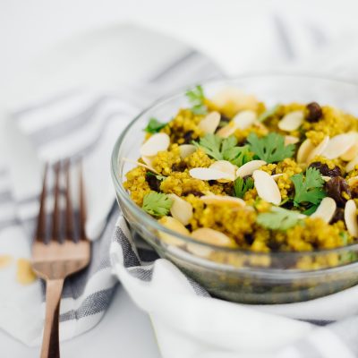 Quinoa Bowl with Raisins and Toasted Almonds