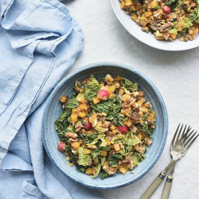 winter vegetable stew with cranberries