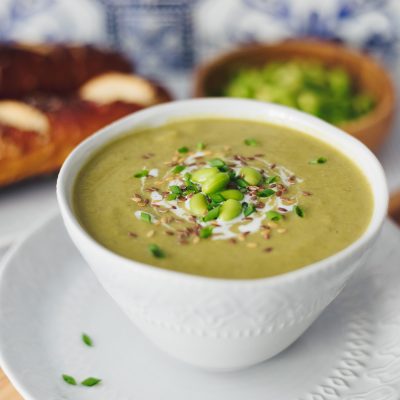 Edamame Bean and Pea Soup