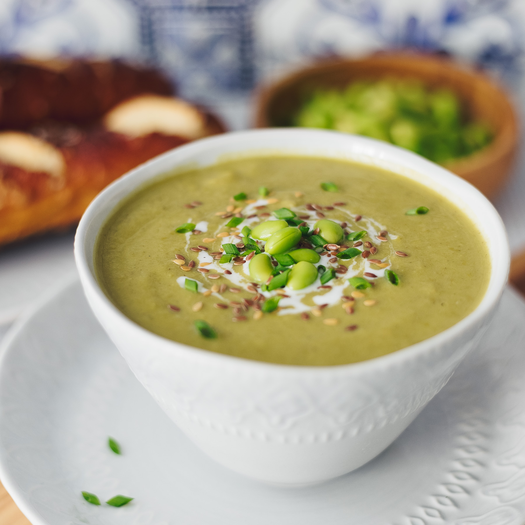 Edamame Pea Soup Free Vegan Meal Planning Veahero