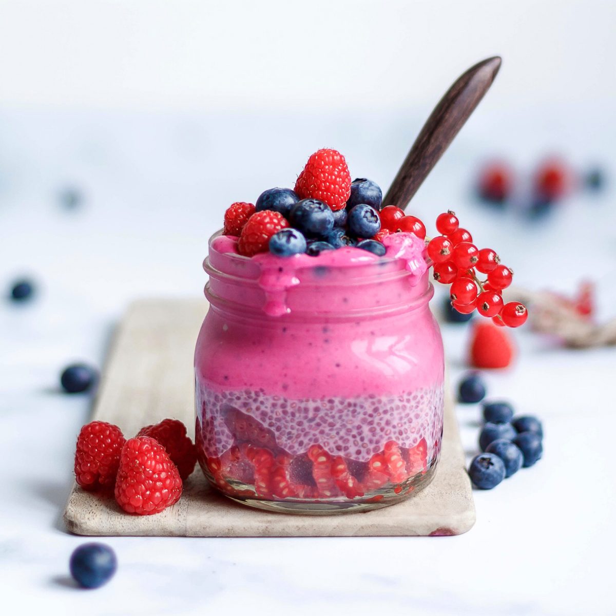 Pitaya Chia Pudding Parfait Free Vegan Meal Plans Veahero