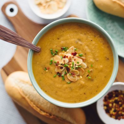 Roasted Aubergine Almond Soup