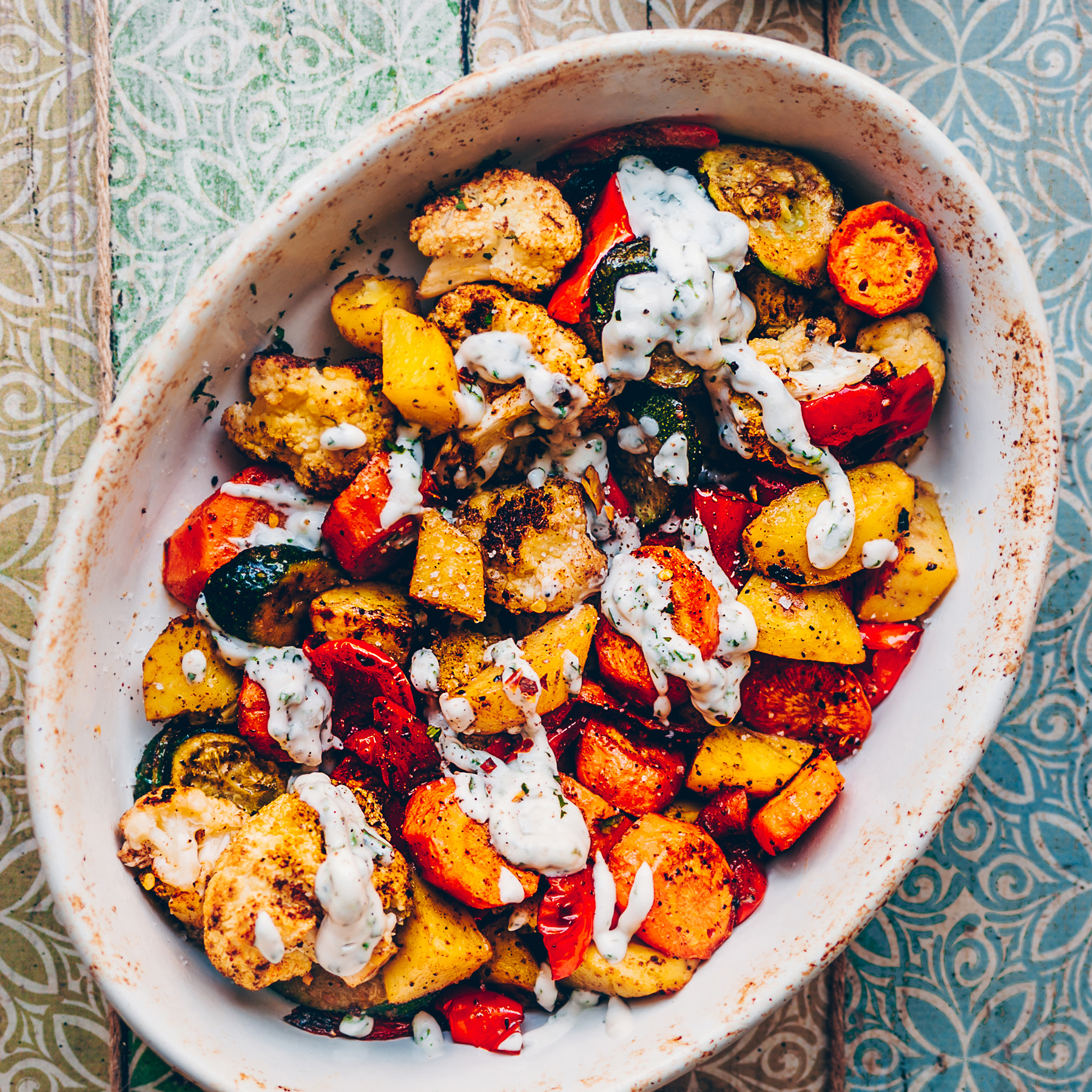 Roasted Garam Masala Vegetables Free Vegan Meal Plan Veahero