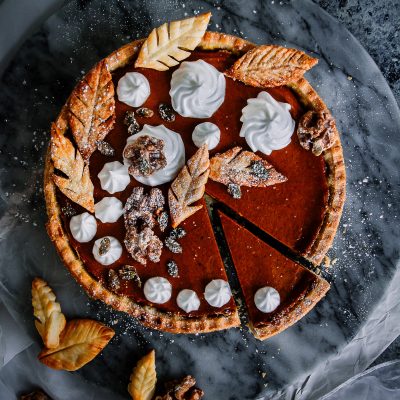 Vegan Pumpkin and Meringue Pie