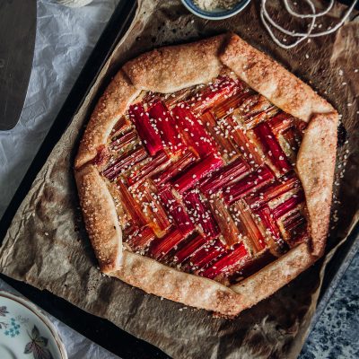 Vegan Rhubarb Galette